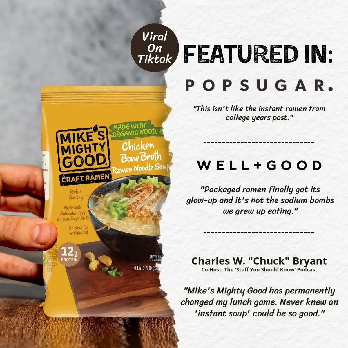 Chicken Bone Broth Ramen Noodle Soup Pillow Packs, Organic