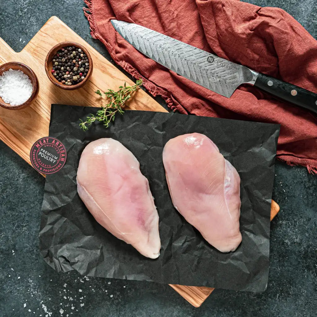 Chicken Breasts from Free-Range Birds, Air-Chilled and Hand-Cut
