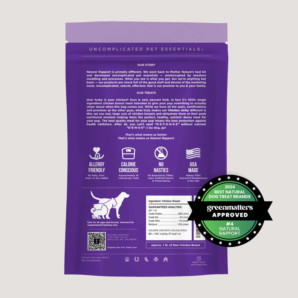 Chicken Jerky Dog Treats Made from Single-Ingredient Chicken