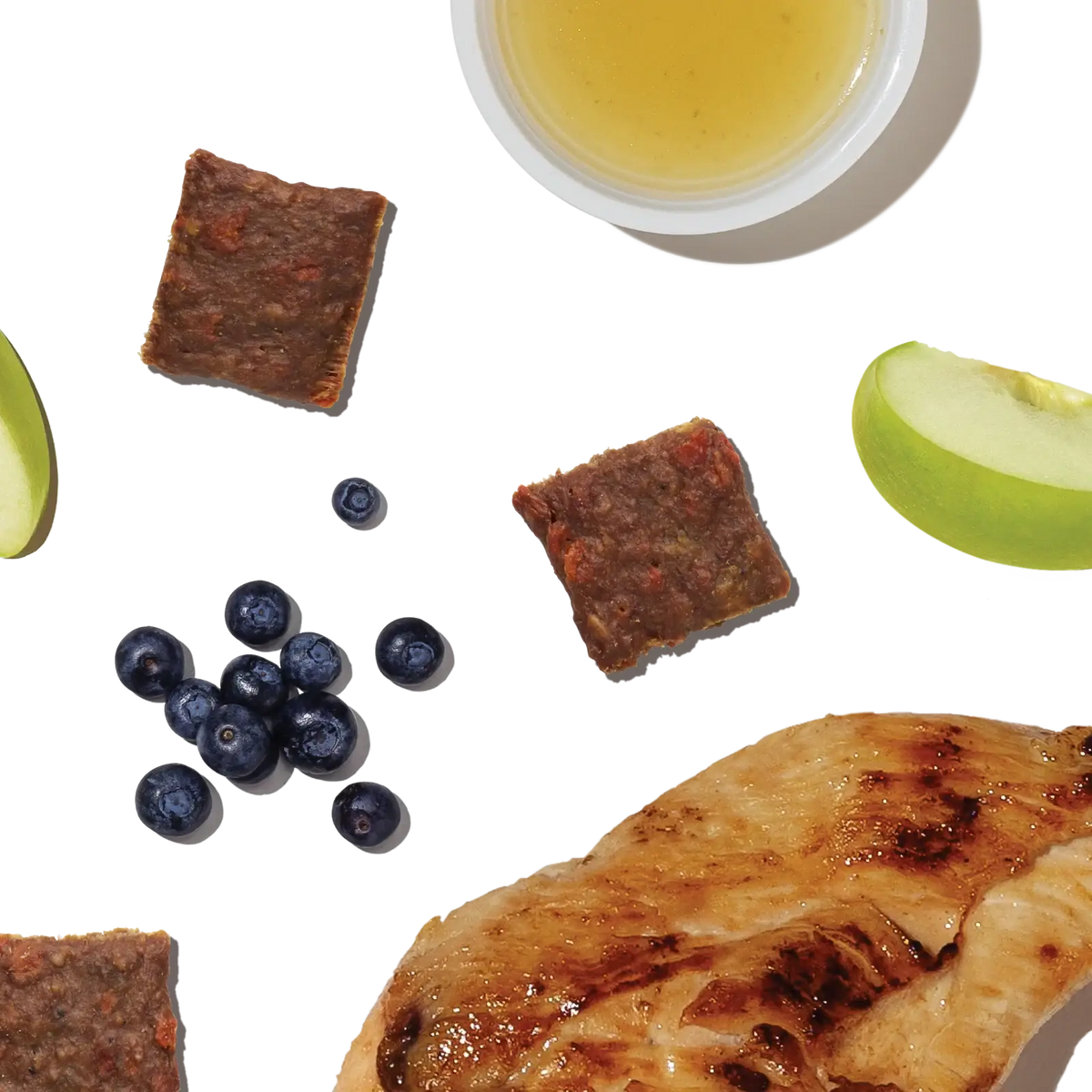 Chicken Jerky Dog Treats with Cage-Free Chicken, Oats, Apples and Blueberries, Soft 4 oz Harvest Bars