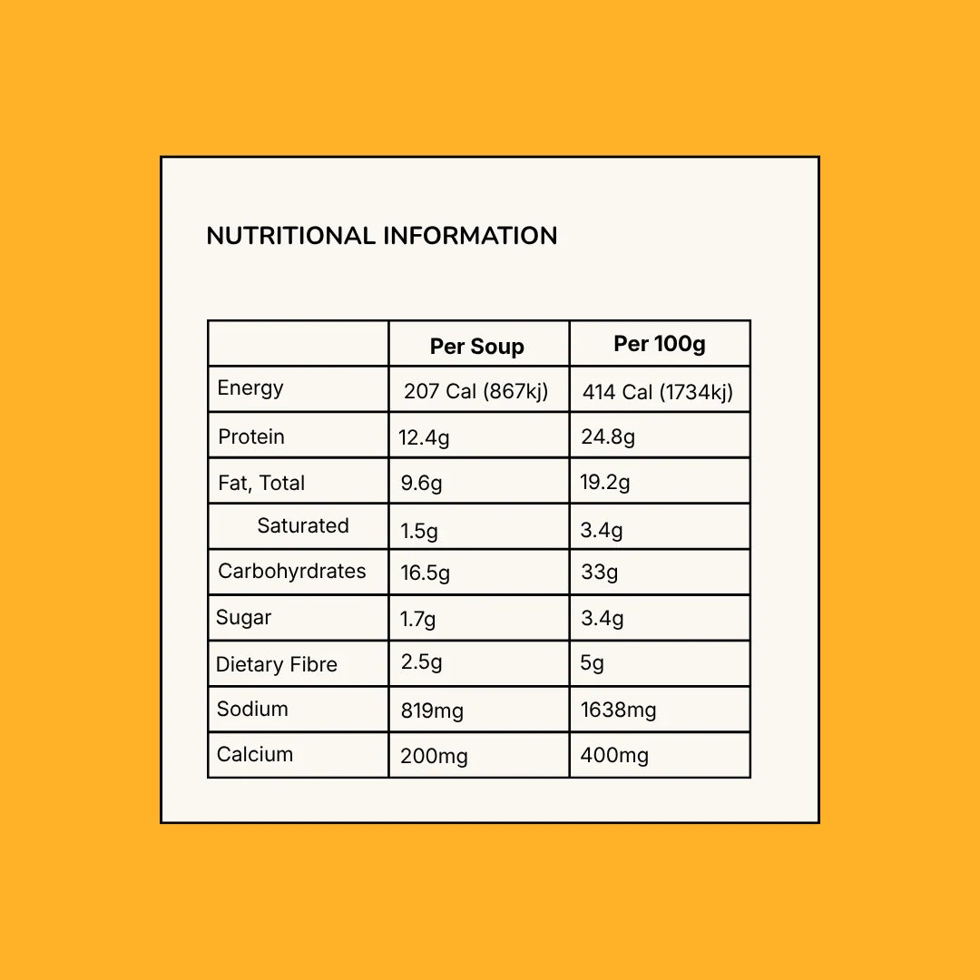 Chicken Noodle Meal Replacement Soup with Protein, Fibre, Vitamins and Minerals for a Warm, Filling Meal