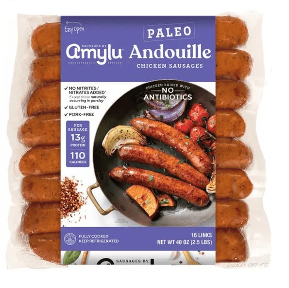 Chicken Sausages in Paleo Andouille Style, Pork-Free 3-Pack Made