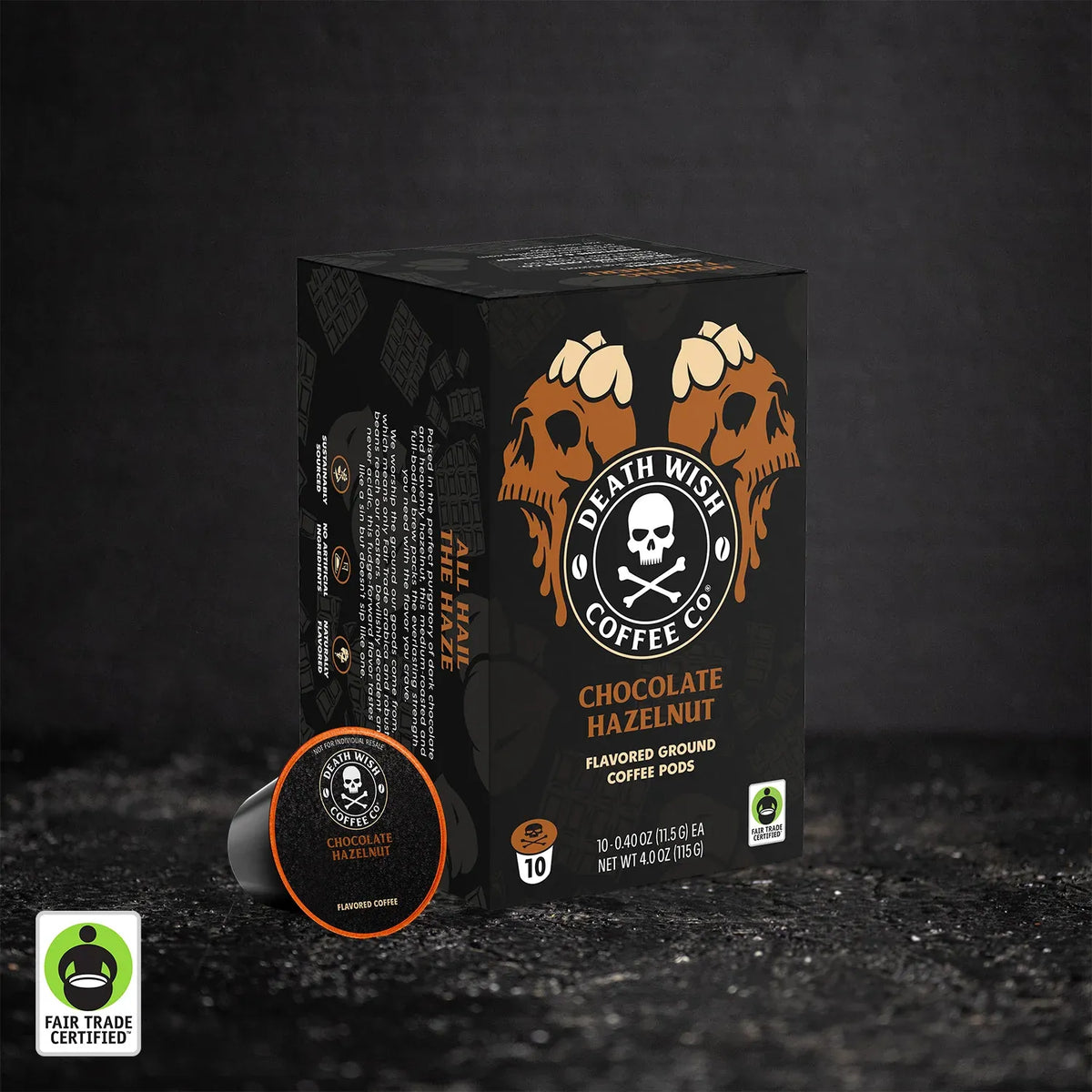 Chocolate Hazelnut Single-Serve Coffee Pods, Medium Roast, 10 count