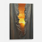 Christian Canvas Wall Art Depicting the Torn Veil and Three