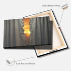 Christian Canvas Wall Art Depicting the Torn Veil and Three