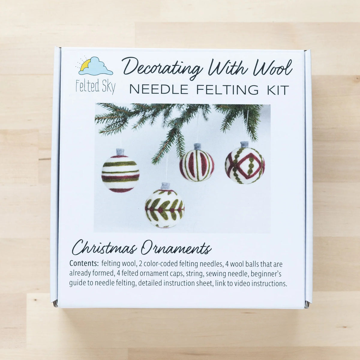 Christmas Ornament Needle Felting Kit