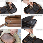 Cigar Travel Case in Full-Grain Italian Leather
