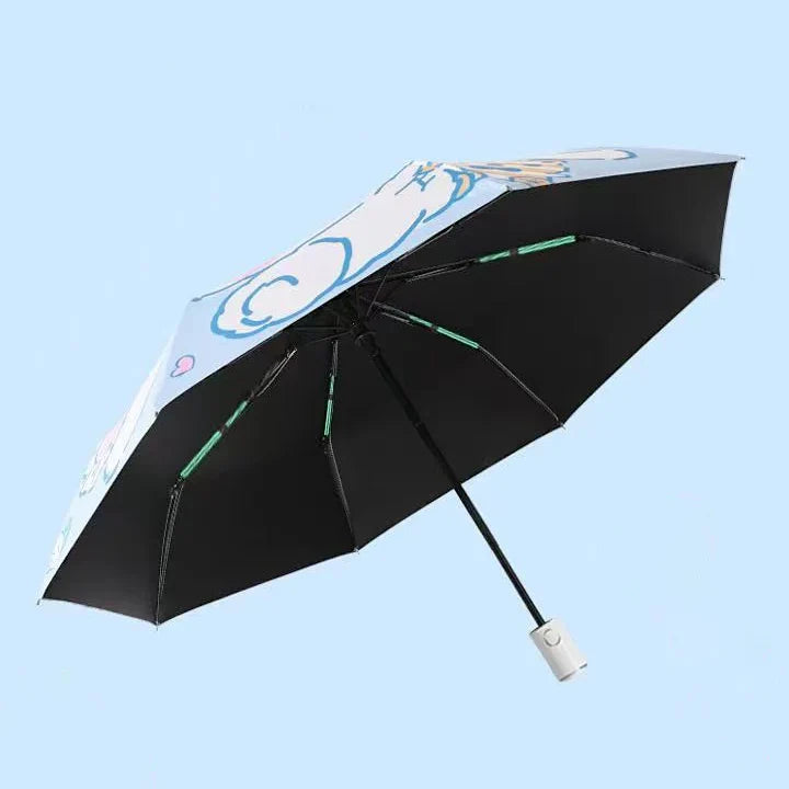 Cinnamoroll Rain Umbrella with Five-Layer Fabric, UV Protection and Wind-Resistant Eight-Part Frame