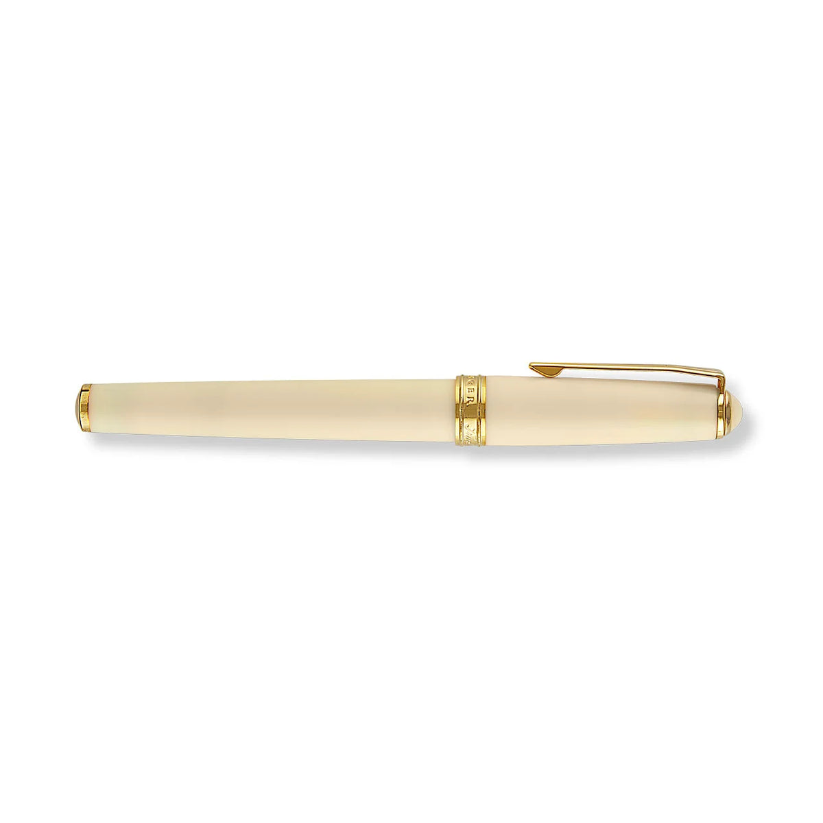 Classic Rollerball Pen with 24k Gold-Plated Appointments, Balanced Lacquered Finish and Four Color — Ivory/Gold / Rollerball