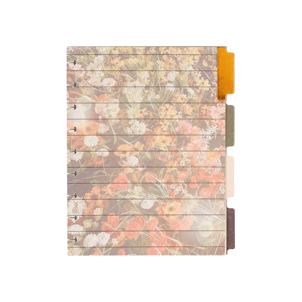 Classic Vertical Planner Extension Pack with Undated Calendar Pages and Nature-Inspired Floral Dividers