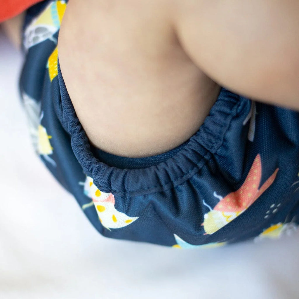 Cloth Diaper Cover with Adjustable Newborn-to-Potty-Trained Sizing, Waterproof Outer Layer and Snap or Hook-and-Loop Closu