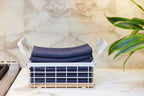 Cloth Napkins in Stone Grey, a Six-Piece Waffle Weave Dinner Set