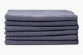 Cloth Napkins in Stone Grey, a Six-Piece Waffle Weave Dinner Set