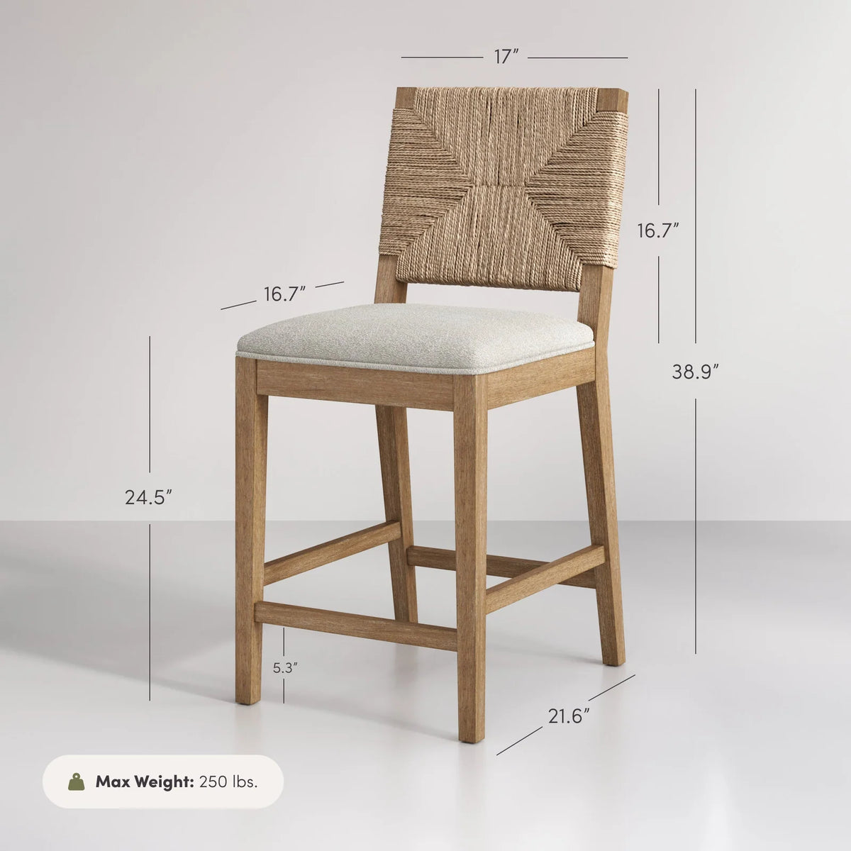 Coastal Modern Counter Stool