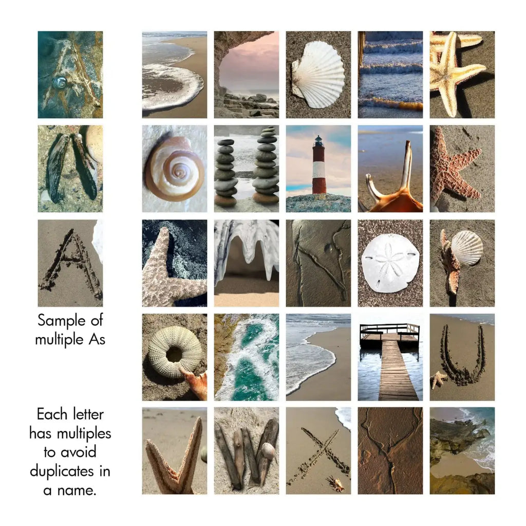 Coastal Name Art Canvas Print