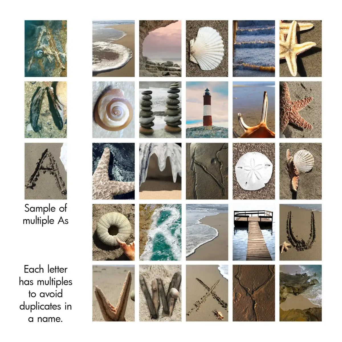 Coastal Name Art Canvas Print