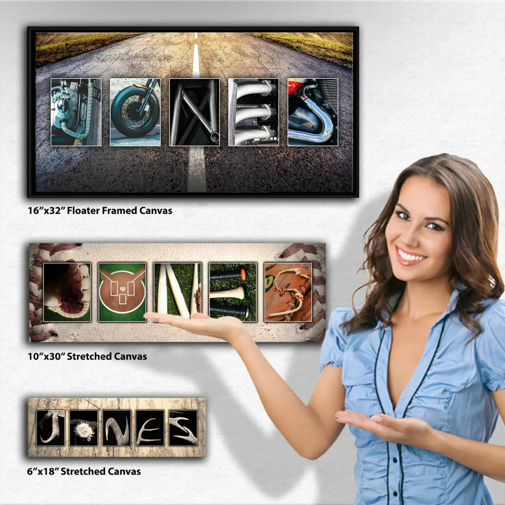 Coastal Name Art Canvas Print