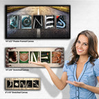 Coastal Name Art Canvas Print