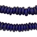 Cobalt Blue Rondelle Recycled Glass Beads