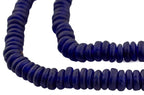 Cobalt Blue Rondelle Recycled Glass Beads