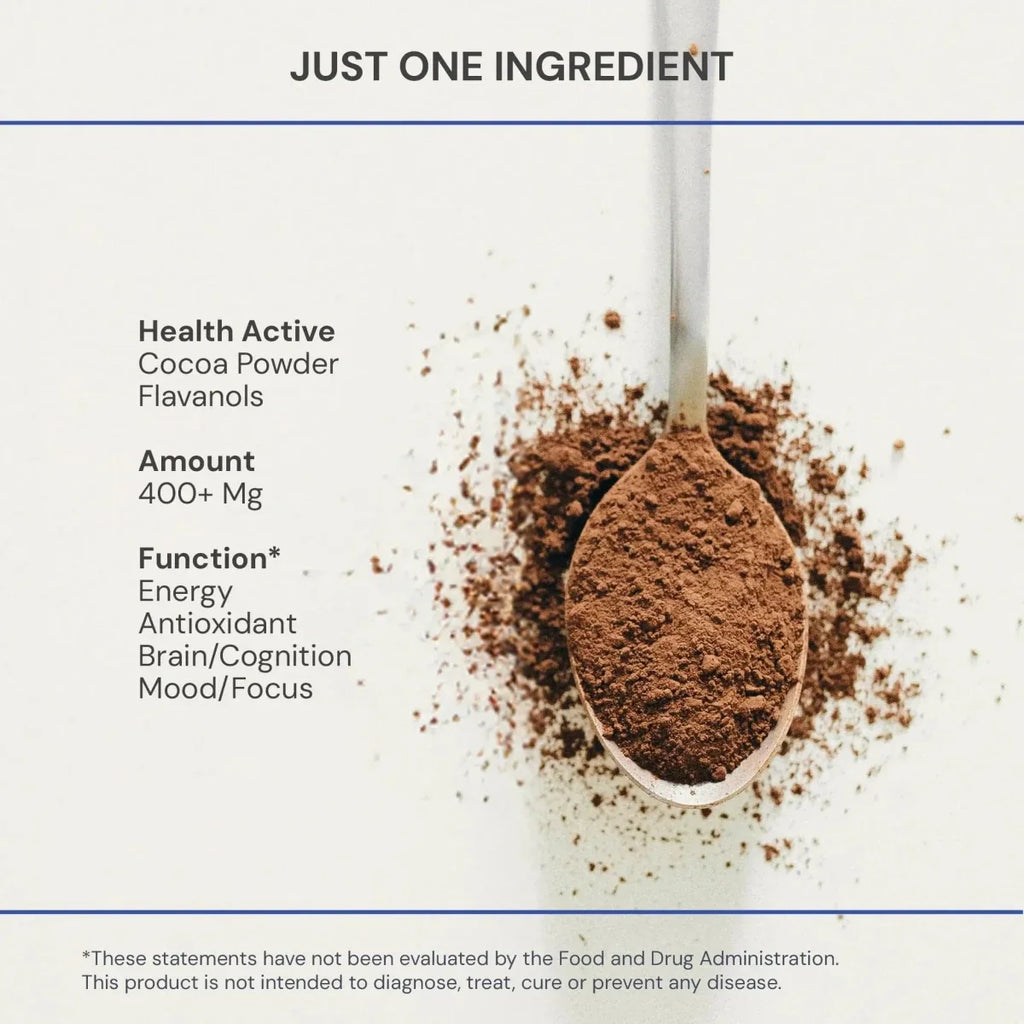 Cocoa Powder for Drinks and Smoothie Bowls, Pure and Flavanol-Rich for a Post-Workout Food Routine