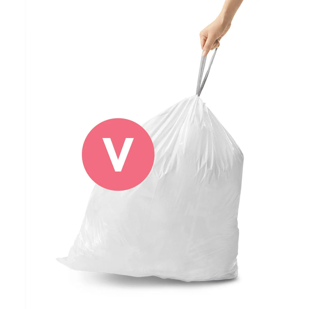 Code V Custom Fit Trash Can Liners in White