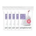 Code V Custom Fit Trash Can Liners in White, White-100 Pack