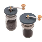 Coffee and Spice Grinder Lid for Mason Jars with Adjustable Ceramic Grinding for Camping and Cabin Use