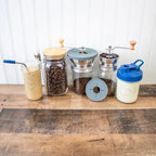 Coffee and Spice Grinder Lid for Mason Jars with Adjustable Ceramic Grinding for Camping and Cabin Use