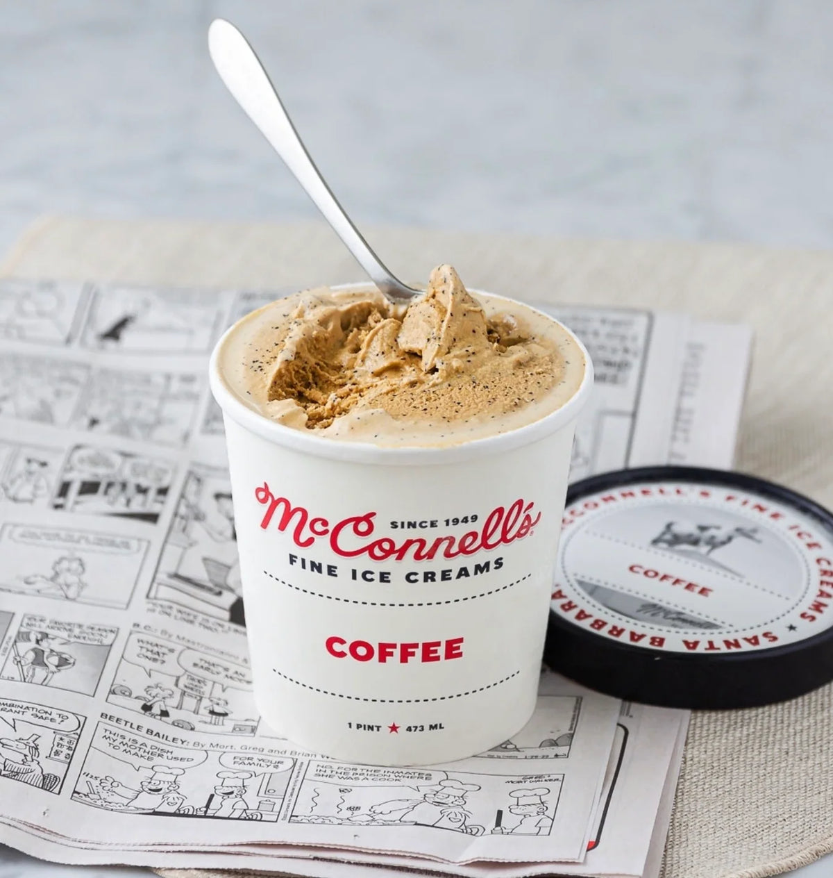 Coffee Ice Cream Made with Cold Brew and House-Made Espresso Infused into Fresh Grass-Fed Milk and Cream