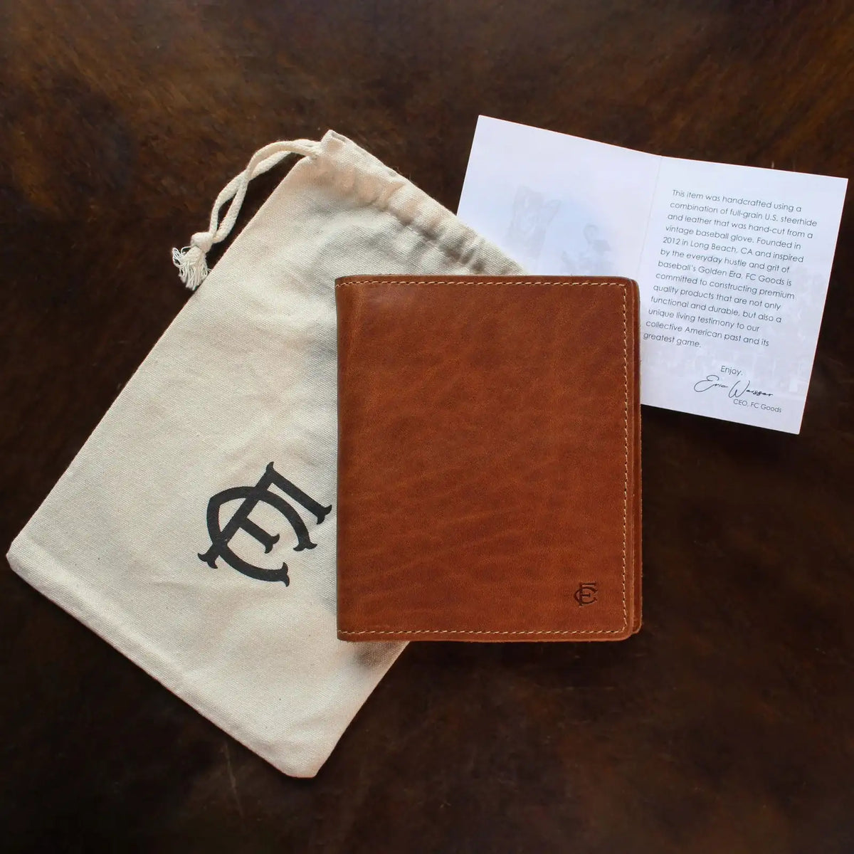 Cognac Full-Grain Leather Journal Cover