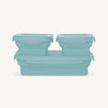 Collapsible Food Storage Containers, Ice Blue-3pc: 2 (16oz) + 1 (32oz)