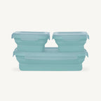Collapsible Food Storage Containers, Ice Blue-3pc: 2 (16oz) + 1 (32oz)