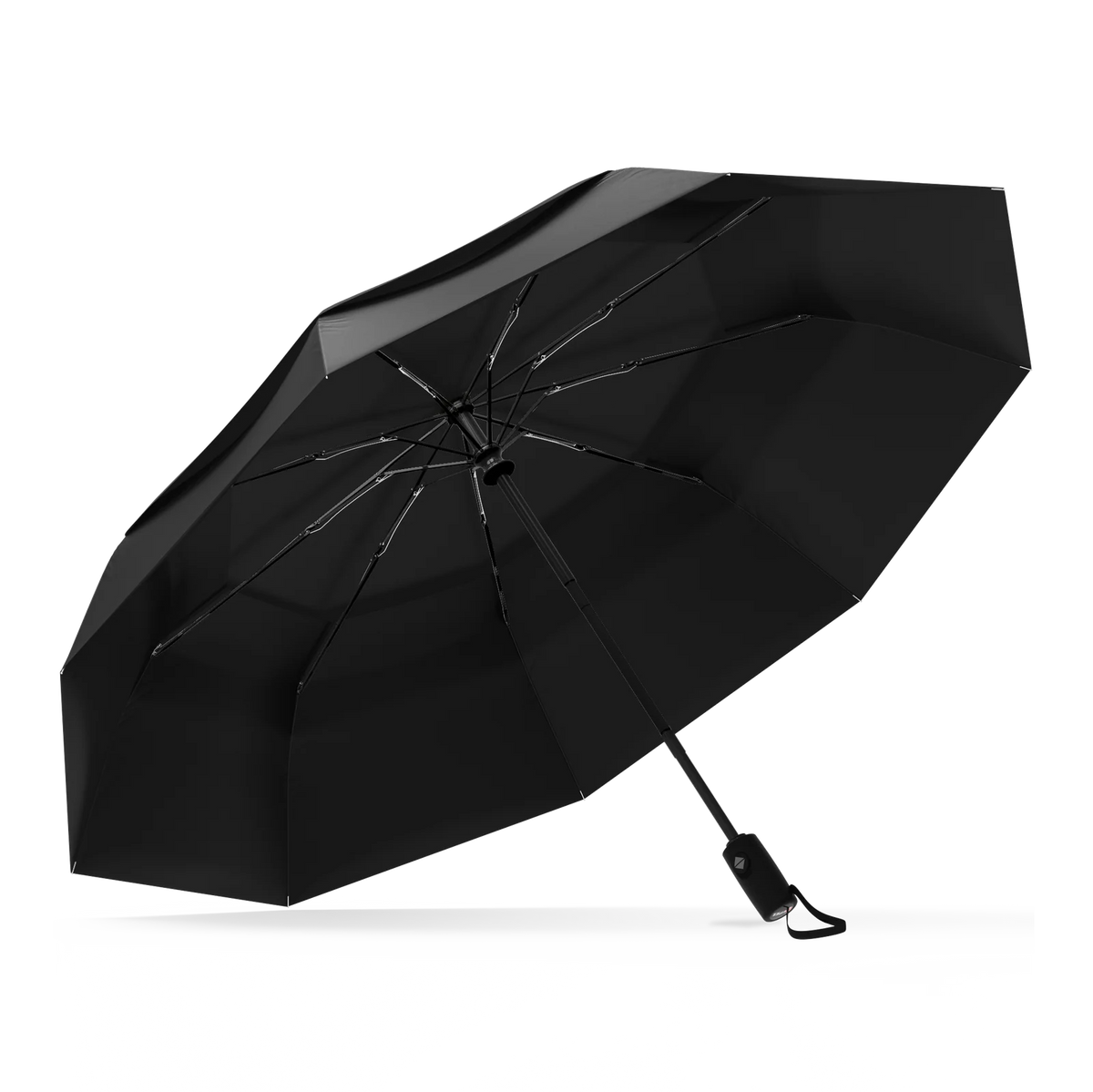 Compact Black Travel Umbrella