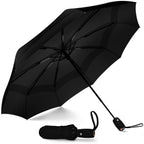 Compact Black Travel Umbrella
