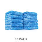 Compact Microfiber Car Detailing Towels, 8" x 8"-Blue-10 Pack