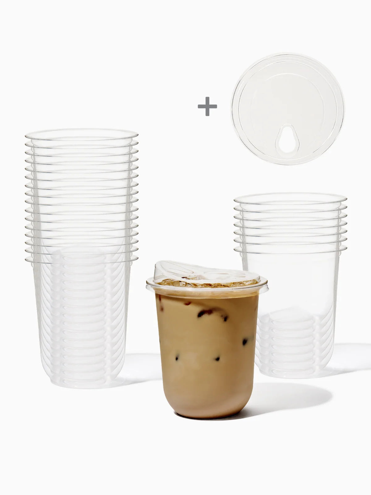 Compostable Cups and Sip Lids, 16oz Rounded-Bottom Design for Coffee to Go and Gatherings, 50 Pack — 50 Pack
