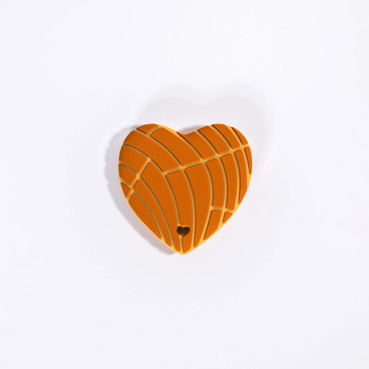 Concha Baby Teether in Soft Food-Grade Silicone with a Textured Back for Babies Aged 3 Months and Up — Brown