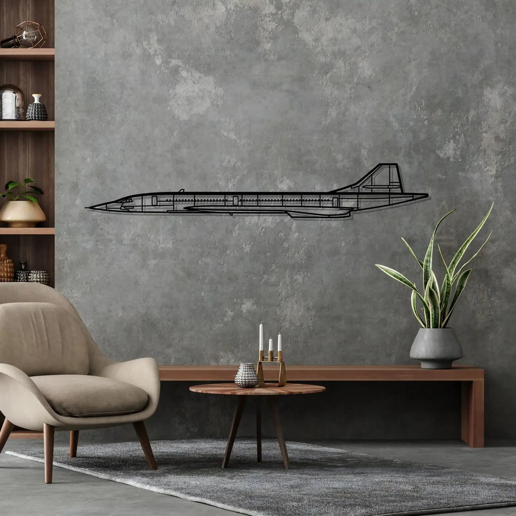 Concorde Metal Wall Art Silhouette in Five Sizes for Aviation Offices, Hangars and Travel-Inspired Rooms