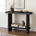 Console Table in Black Oak with Hidden Hardware, Anti-Tip Protection and Modern Rustic Entryway Style — Black Oak