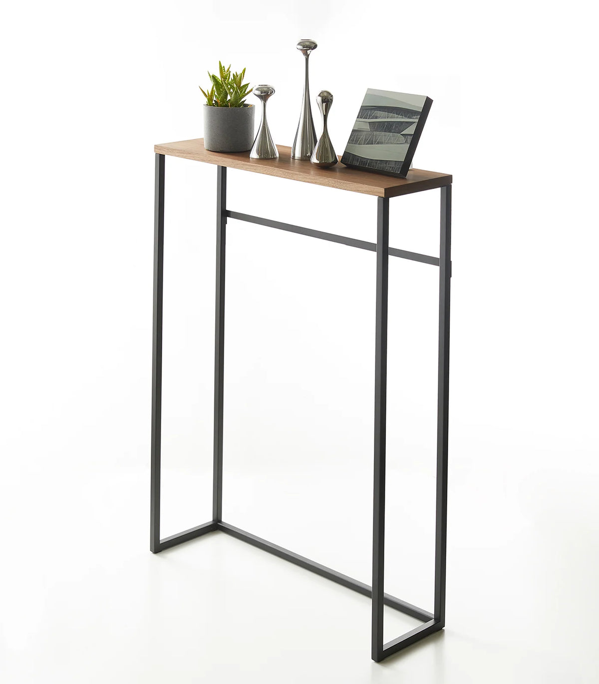 Console Table in Steel, 32 Inches High,, Black