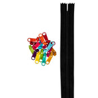 Continuous Nylon Coil Zippers by the Yard, 4 Yards and 16 Extra-Large Pulls for Custom Bag Closures