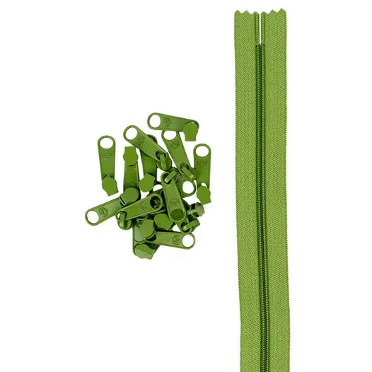 Continuous Nylon Coil Zippers by the Yard, 4 Yards and 16 Extra-Large Pulls for Custom Bag Closures