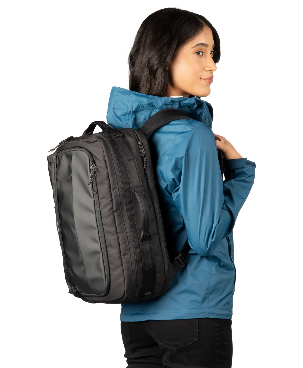 Convertible Briefcase Backpack in Jet Black