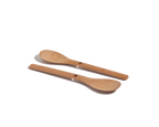 Cooking Spoons in Natural Beechwood, a Set of Two
