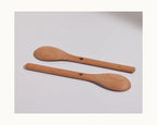 Cooking Spoons in Natural Beechwood, a Set of Two
