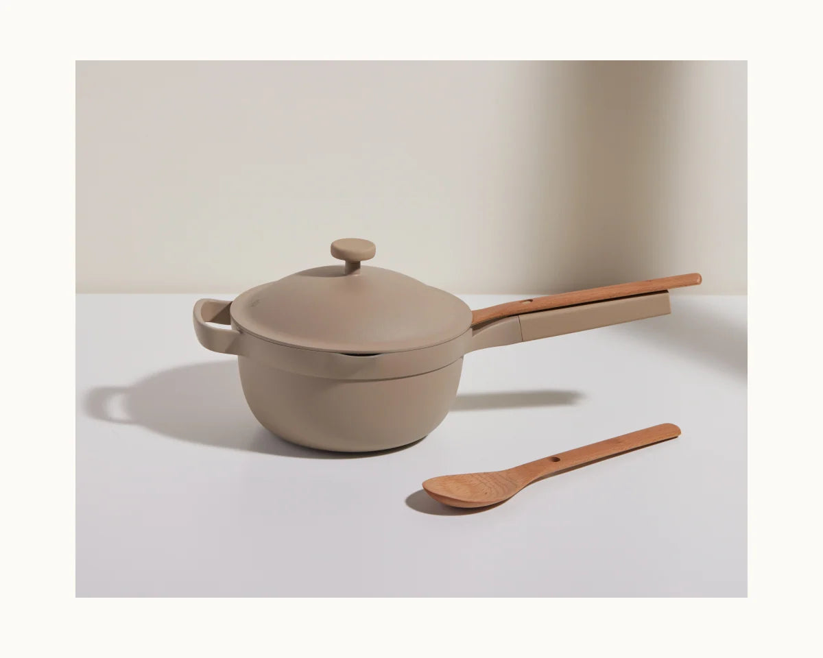 Cooking Spoons in Natural Beechwood, a Set of Two