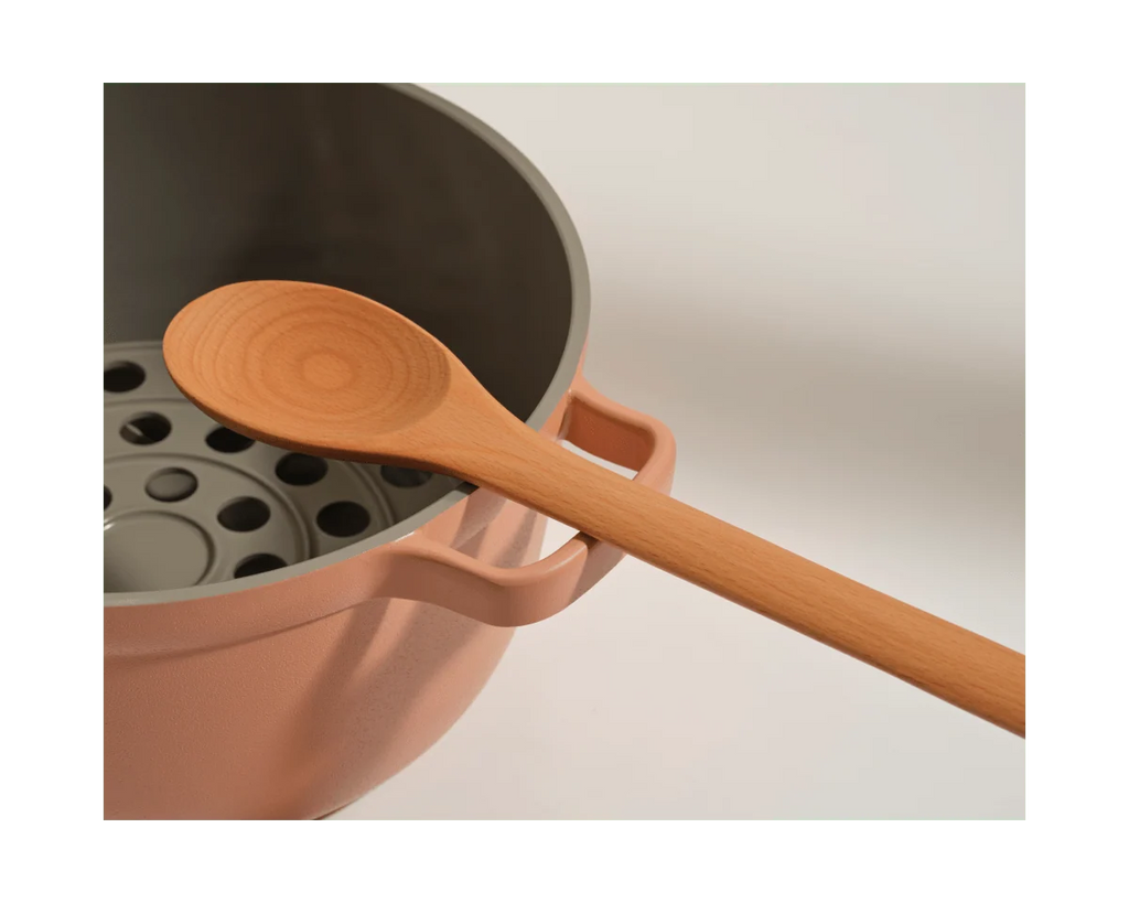 Cooking Spoons in Natural Beechwood, a Set of Two