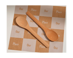 Cooking Spoons in Natural Beechwood, a Set of Two