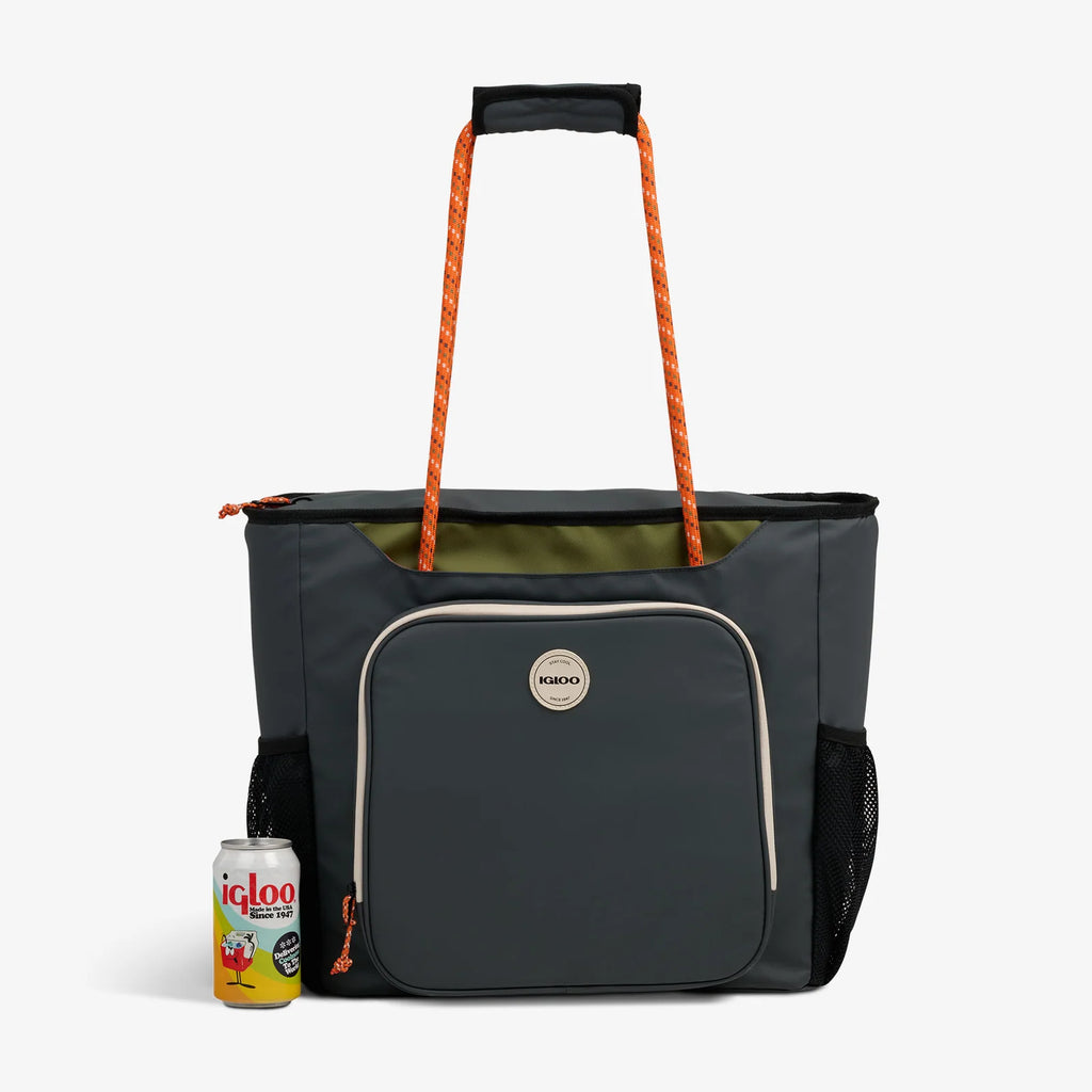 Cooler Tote with Rope Handles and 30-Can Capacity for Carrying Cold Refreshments to Casual Gatherings